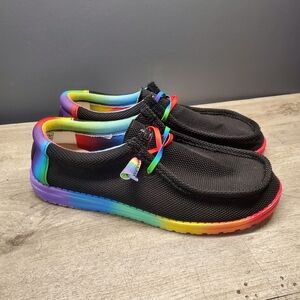 Hey Dude Men's Wally Stretch Pride loafers Size 11